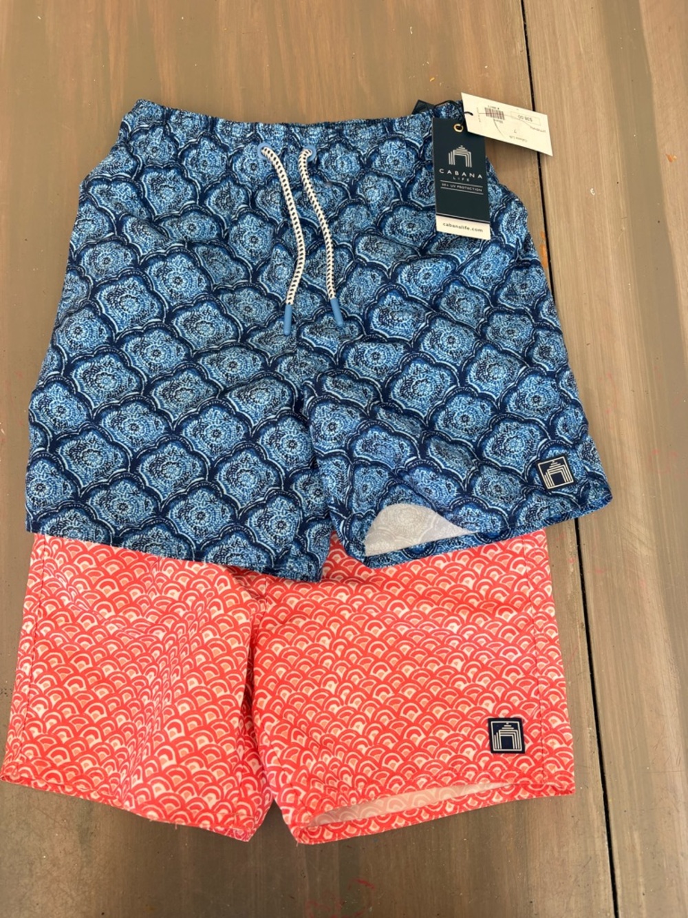 Cabana Life Blue Pattern boys Swim Shorts